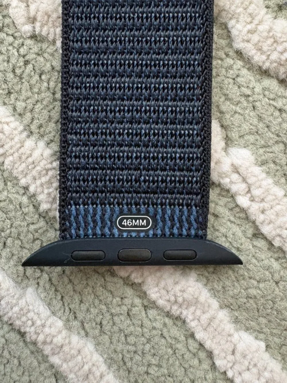 Apple Dark Blue / Black Nylon Sport Loop Apple Watch Band